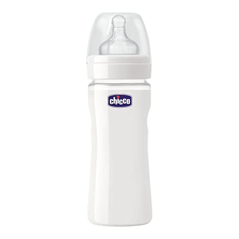 Chicco- Baby Nature Glass Silicon Feeding Bottle 240Ml