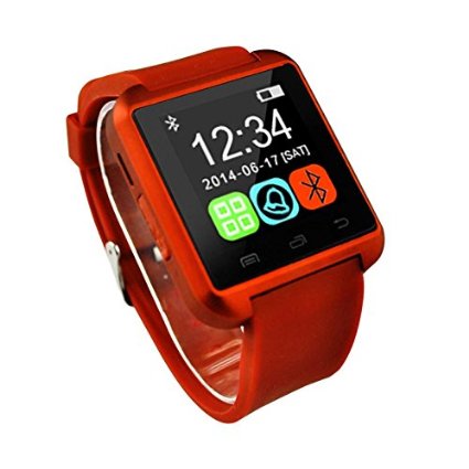 Aipker U8 Bluetooth Smart Watch Wristwatch U Watch Fit for Smartphones IOS Apple Iphone 44s55c5s Android Samsung S2s3s4note 2note 3 HTC Sony Red