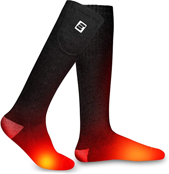 EEIEER Heated Socks Men Women, Electric Battery Socks Thermal Socks for Arthritis, Winter Thick Warm Cotton Sox Heating Foot Warmer for Winter Cycling Hunting Motorcycle Hiking Riding Snowboating Ski