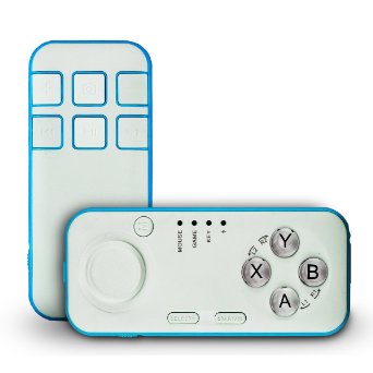 SUNNYPEAK Multi-functional Wireless Bluetooth Gamepad Controller Handheld Self Timer Compatible with Android/PC for Playing 3D VR Games Taking Pictures Music Player E-book Flip (Blue)