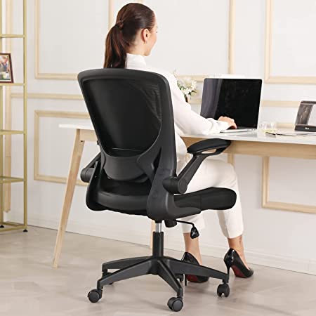 KERDOM Ergonomic Office Chair With Lumbar Support - Black/White