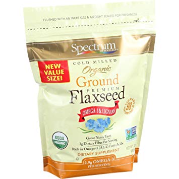 Spectrum Essentials Flaxseed - Organic - Ground - Premium - 24 oz - 95%+ Organic -