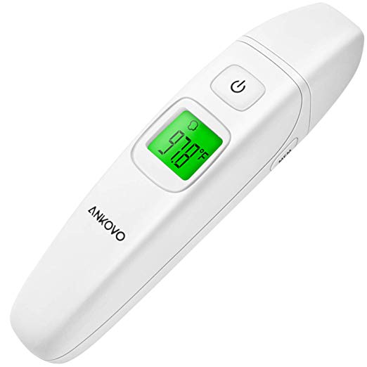 ANKOVO Ear and Forehead Thermometer Medical Digital Clinical Infrared Thermometer for Baby Kids Adults Upgraded Accuracy CE and FDA Approved