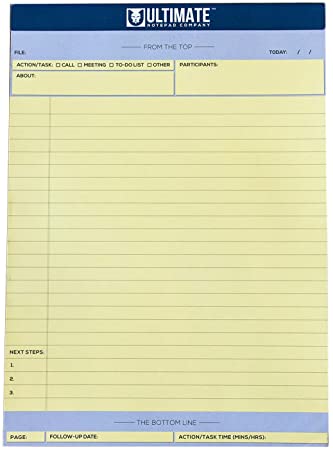 Ultimate Legal Pad 3 PACK (Canary Yellow - 8-1/2 x 11-3/4) Professional List Writing and Organizational Support | Legal Rule, Quality Paper | Pre-Numbered Lines, Summary, Actionable Fields