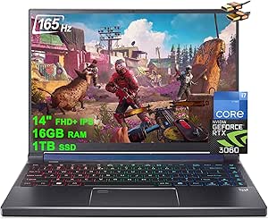 acer Predator Triton 300 SE 14 Gaming Laptop 14" FHD  IPS 165Hz Intel 14-Core i7-12700H 16GB RAM 1TB SSD GeForce RTX 3060 6GB RGB Backlit Fingerprint Thunderbolt Win11   HDMI Cable