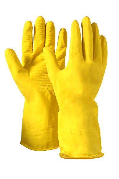 Household Latex Gloves/Dishwashing gloves/Non-Slip/Reusable/Waterproof, 1 Pair/bag (Medium)