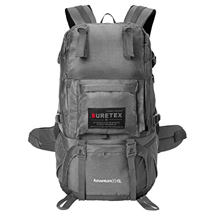 Suretex Hiking Backpack 40 Liter/45 Liter Mountaineering Shoulder Bag Unisex for Outdoor Camping