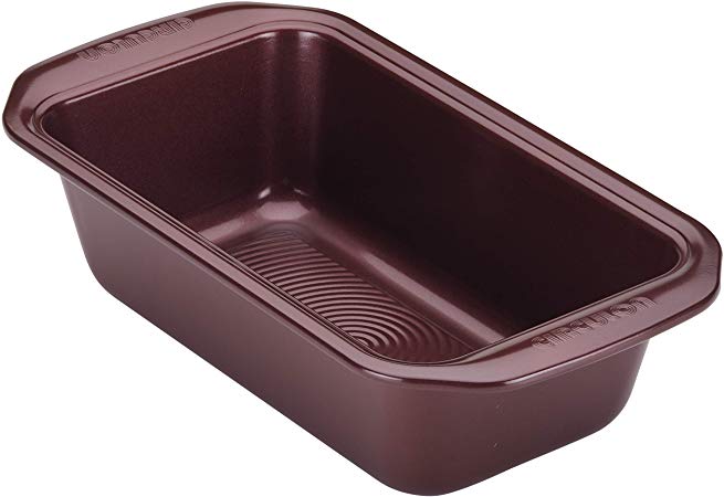 Circulon 47886 9" x 5" Steel Loaf, Meatloaf Pan, 9 Inch x 5 Inch, Merlot