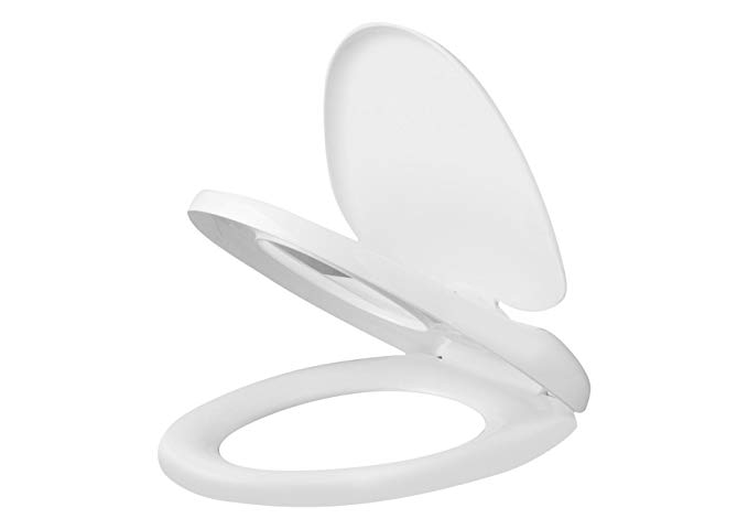 Vinsani ™ 2 in 1 White Family Toilet Seat with built-in Child Seat for Kids and Adult with Soft-Close Quick Release Hinges and Child Friendly Potty Training