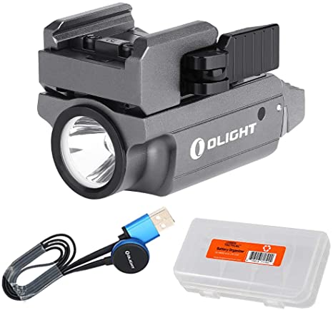 OLIGHT PL-Mini 2 Valkyrie 600 Lumen (PL Mini 2) Rechargeable Compact Flashlight, Compatible with All Pistols with Rail