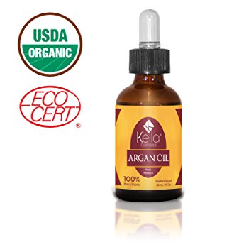 Premium Quality Argan Oil , 1 fl oz (30ml), 100% Pure, Certified Organic For Hair, Skin, Face & Nails - Best Moroccan Anti-Aging, Anti-Wrinkle, Anti-Oxidant Beauty Secret - Prevents Frizz & Increases Natural Hair Shine & Silkiness - Natural Skin Care Products for Women and Men - Nature's Best Beard Oil - Moisturizer for Dry Skin & Cuticles - Pure Oil not a Cream or Serum - USDA & EcoCert Certified - Try It, know The Difference.
