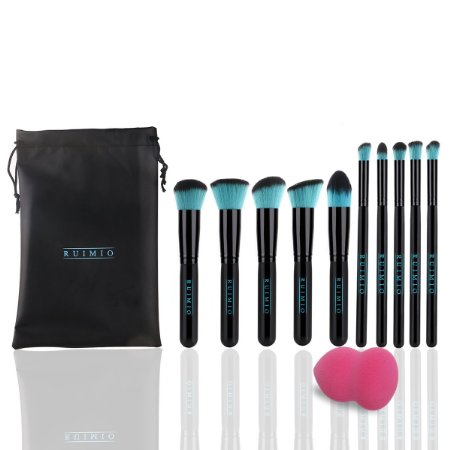RUIMIO 10-Piece Makeup Brush Set Beauty Synthetic Brushes Kit For Makeup Application, Blending, Highlighting, Contouring All Types of Cosmetics