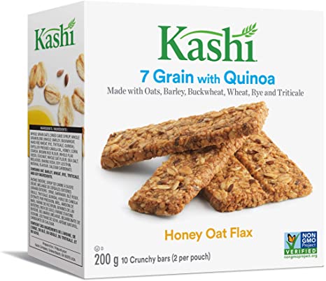 Kashi Seven Grain with Quinoa bars, Honey Oat Flax, Non-GMO, 200g