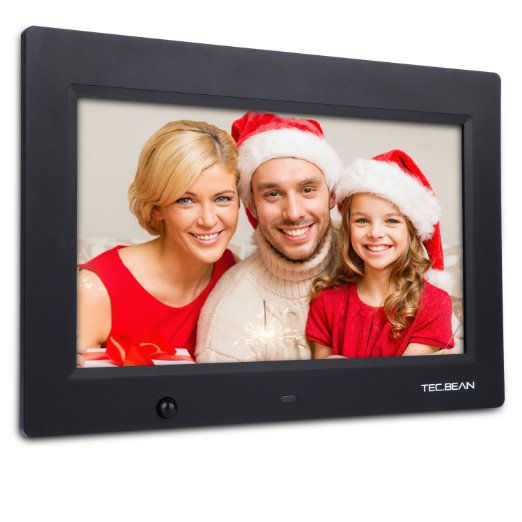 TEC.BEAN 10.1" 16G HD Digital Photo Frame with Built-in Storage Motion Detection Digital Picture Frame MP3 Video Player (Black)