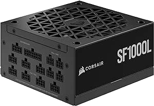 Corsair 1000W Fully Modular SFX Power Supply - ATX 3.0, PCIe 5.0, Quiet 120mm Fan, 80 Plus Gold, Zero RPM Mode, 105°C Capacitors - Black (Renewed)