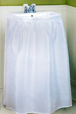 Better Home New Fabric Sink Skirt, White