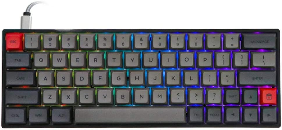 EPOMAKER SKYLOONG SK64 64 Keys Hot Swappable Mechanical Keyboard with RGB Backlit, PBT Keycaps, Arrow Keys for Win/Mac/Gaming