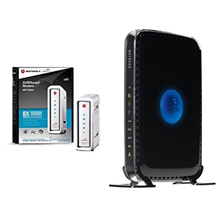 ARRIS SURFboard SB6141 DOCSIS 3.0 Cable Modem and NETGEAR N600 Dual Band Wi-Fi Router (WNDR3400)