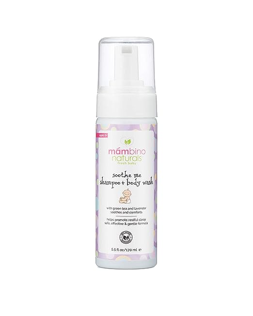 Mambino Organics Soothe Me Shampoo and Body Wash – All-Natural for Baby, Kids, Adult Sensitive Skin, 5.5 Fluid Ounces (5.5 oz)