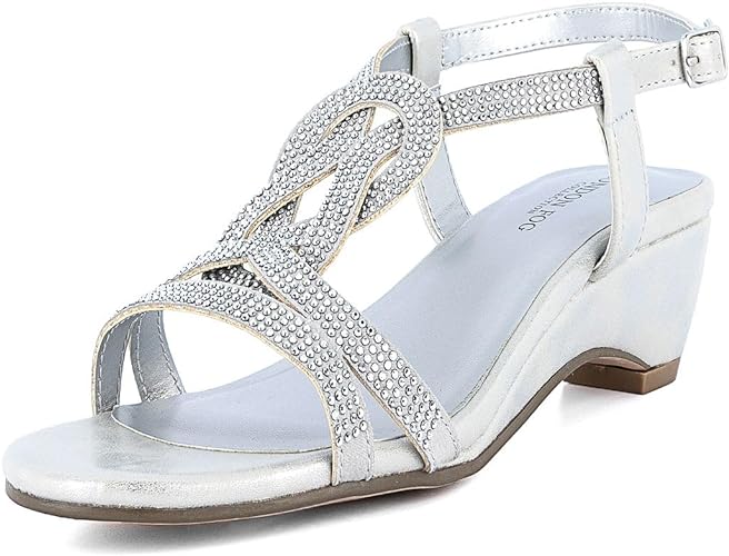 LONDON FOG Womens Macey Demi-Wedge Dress Sandals