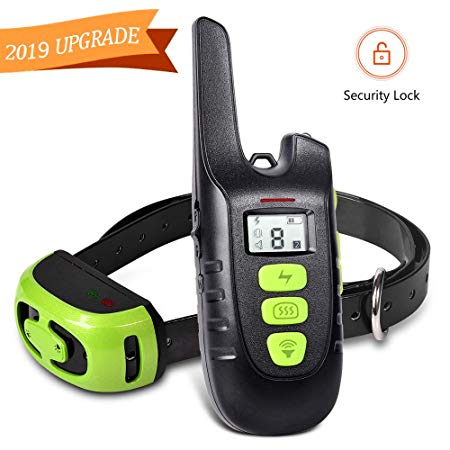 Shock Collar for Dogs, Waterproof Dog Shock Collar with Remote 1500FT Range, Shock Collar for Large Dogs and Small Dogs, Beep Vibration and Electric Shock Modes, Rechargeable Dog Training Collar