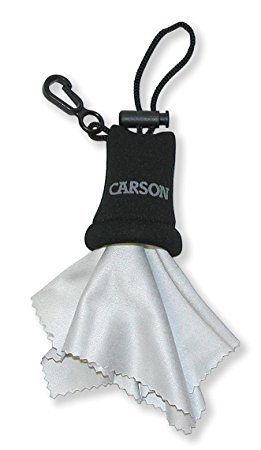 Carson Stuff-It Microfiber Lens Cloth Cleaner for Eyeglasses, Smartphones, Tablets, Cameras, Binoculars, Spotting Scopes, Lenses, Optics and More (SN-50)