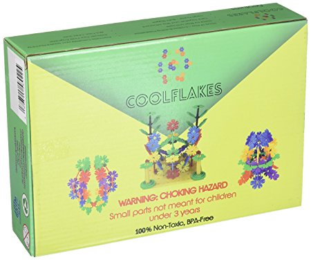 Cooluli Coolflakes Creative and Educational Interlocking Flakes for Boys and Girls (120 Piece), Orange