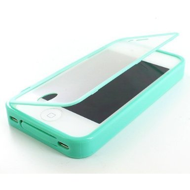 Thousand Eight Design For Apple iPhone 4 4S TPU Wrap Up Skin Case Cover w Built in Screen Protector Turquoise For Apple iPhone 4 4S case1 green