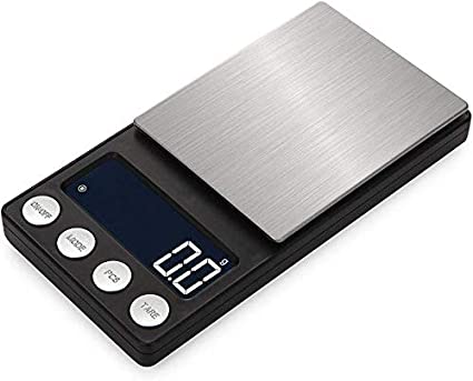 (Upgradaed) Disenkelubo Digital Mini Scale, 500g /0.01g Pocket Scale, Pocket Scale, Electronic Smart Scale, 6 Units, LCD Backlit Display, Tare, Auto Off, Stainless Steel