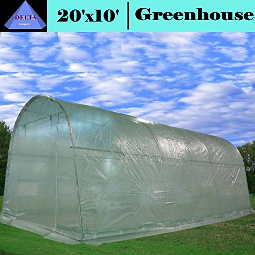 DELTA Canopies - Large Heavy Duty Green House Walk in Greenhouse Hothouse 20' X 10' 125 Pounds