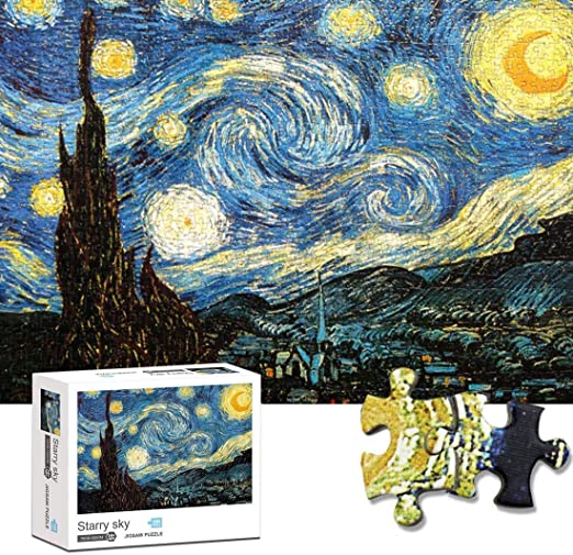 Large 1000 Piece Puzzles Starry Night by Vincent Van Gogh Jigsaw Puzzle for Adults