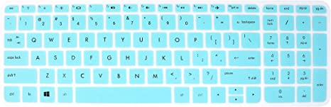 Elastic Silicone Keyboard Cover Skin for 15.6" HP Pavilion 15-ab 15-ac 15-ae 15-af 15-an 15-ak 15-as 15-ay 15-au 15-ba 15-bc 15-bk 15-ax Series, HP Envy x360 m6-ae151dx m6-p113dx m6-w (Mint Green)