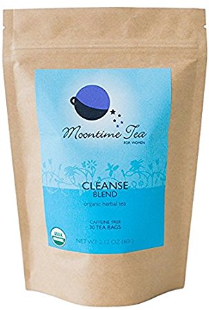 Organic Cleanse and Detox Tea for Women, 30 Tea bags with Mint, Dandelion Root and Burdock Root