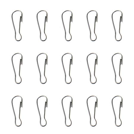 WSSROGY 100 Pcs Mini Steel Spring Nickel-Plated Clip 13mm Lanyard Snap Hooks Lobster Claw Clasps Small Chain Purse Pulis Snap Clip for Lanyard Zipper Pull Id Card