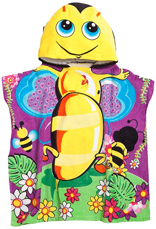 Northpoint Buzzing Bumble Bee Kids Hooded Beach Towel