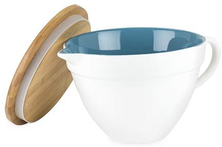 Twine 5527 Pantry Ceramic Batter Bowl With Lid, Multicolor