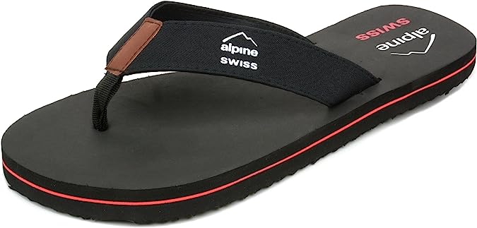 Alpine Swiss Men's Flip Flops Beach Sandals Lightweight EVA Sole Comfort Thongs