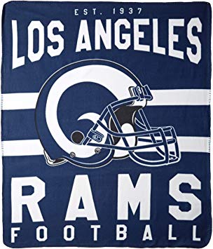 Officially Licensed NFL "Singular" Fleece Throw Blanket, Blue, 50" x 60"