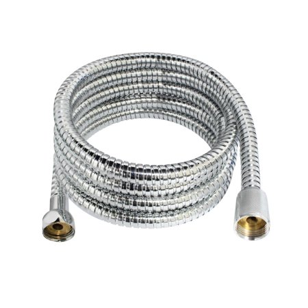 MODONA HS27CH-A Premium 100-Inch Stainless Steel Shower Hose with BRASS Fittings, Polished Chrome