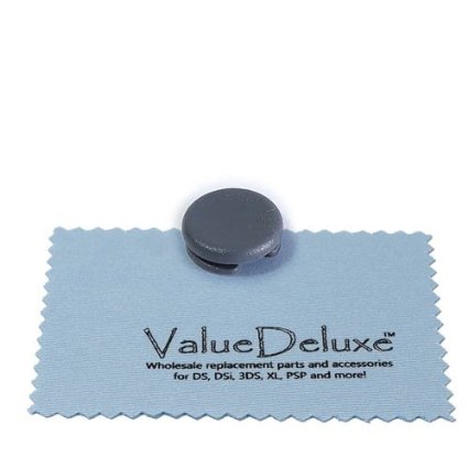 ValueDeluxe Analog Stick Cap for Nintendo 3DS & 3DS XL / LL with ValueDeluxe Micro Fiber Cleaning Cloth [replacement] [fix] [repair][bulk packaging] [video game][bundle]