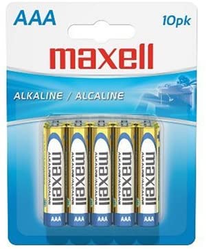 Maxell LR03 10BP AAA Cell 10-Pack Carded Battery 723810