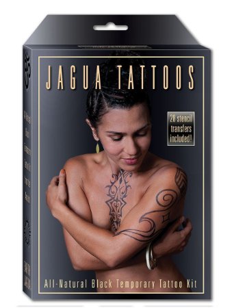 Organic Jagua Black Temporary Tattoo and Body Painting Kit - Black