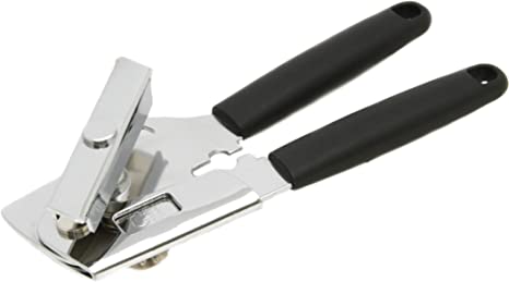Chef Craft Heavy Duty Stainless Steel Can Opener, 7.5 inch, Black