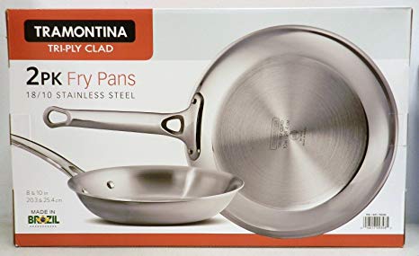 Tramontina 8" & 10" TriPly-Clad Stainless Steel 2 PK