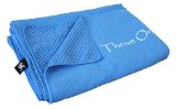 Thrive on Wellness Yoga Towel Mat - 74 in X 26 in Full Coverage Extra Large Soft Microfiber Surface with Non-skid Silicon Floor Grips BEST for Travel Hot Yoga Pilates or High Sweat Exercise Non-toxic