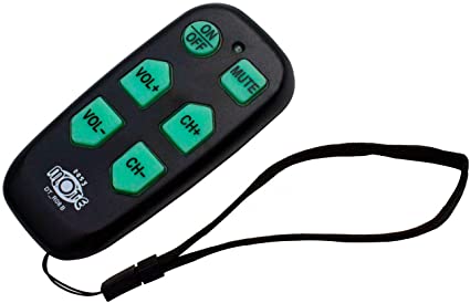 Universal Big Button TV Remote - EasyMote DT-R08B Backlit, Easy Use, Smart, Learning Television & Cable Box Controller, Perfect for Assisted Living Elderly Care. Black TV Remote Control
