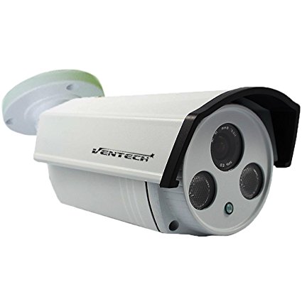 Ventech Hybrid HD 2.0MP 1080P AHD / 960H Bullet Security Camera Outdoor 6mm Lens 2 power IR LEDs ICR Auto Day Night Video Surveillance (Default 1080P Mode) CAMAHD