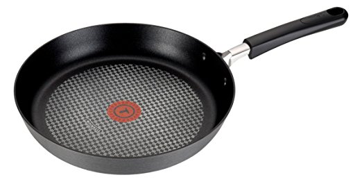 T-fal C03707 OptiCook Hard Anodized Thermo-Spot Scratch Resistant Titanium Nonstick Oven Safe PFOA Free Fry Pan Cookware, 11.5-Inch, Black