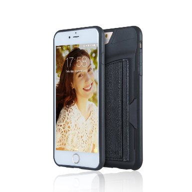 iPhone 6 / 6s Wallet Case w/ RFID Blocking Technology Protection (Black), TPU Back Cover W/ Credit Card Slot & PU Leather, Love It or Your Money Back! Free Bonuses Included, Protect with Armour Shell.