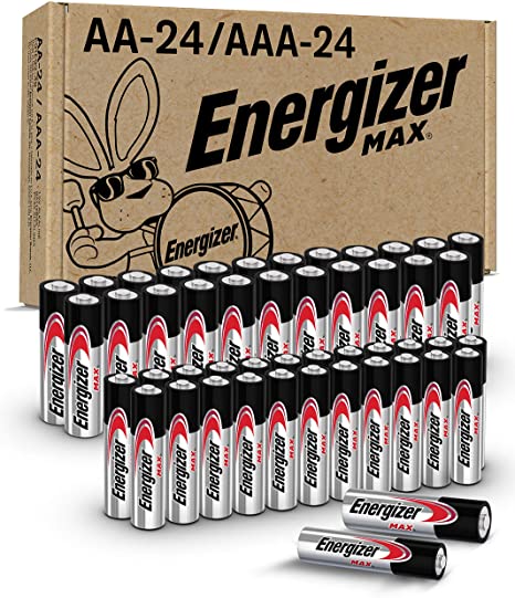 Energizer MAX AA Batteries & AAA Batteries Combo Pack, 24 AA and 24 AAA (48 Count)